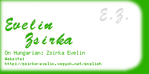 evelin zsirka business card
